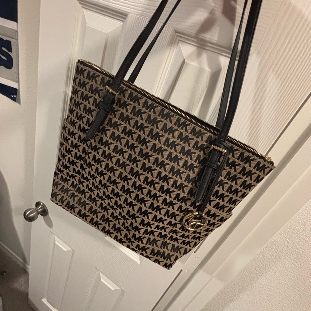 Michael Kors Brown and Black Signature Tote
